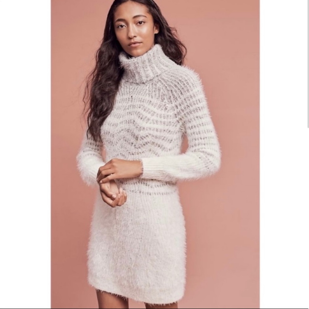 Anthro | Sleeping on Snow Eyelash Dress